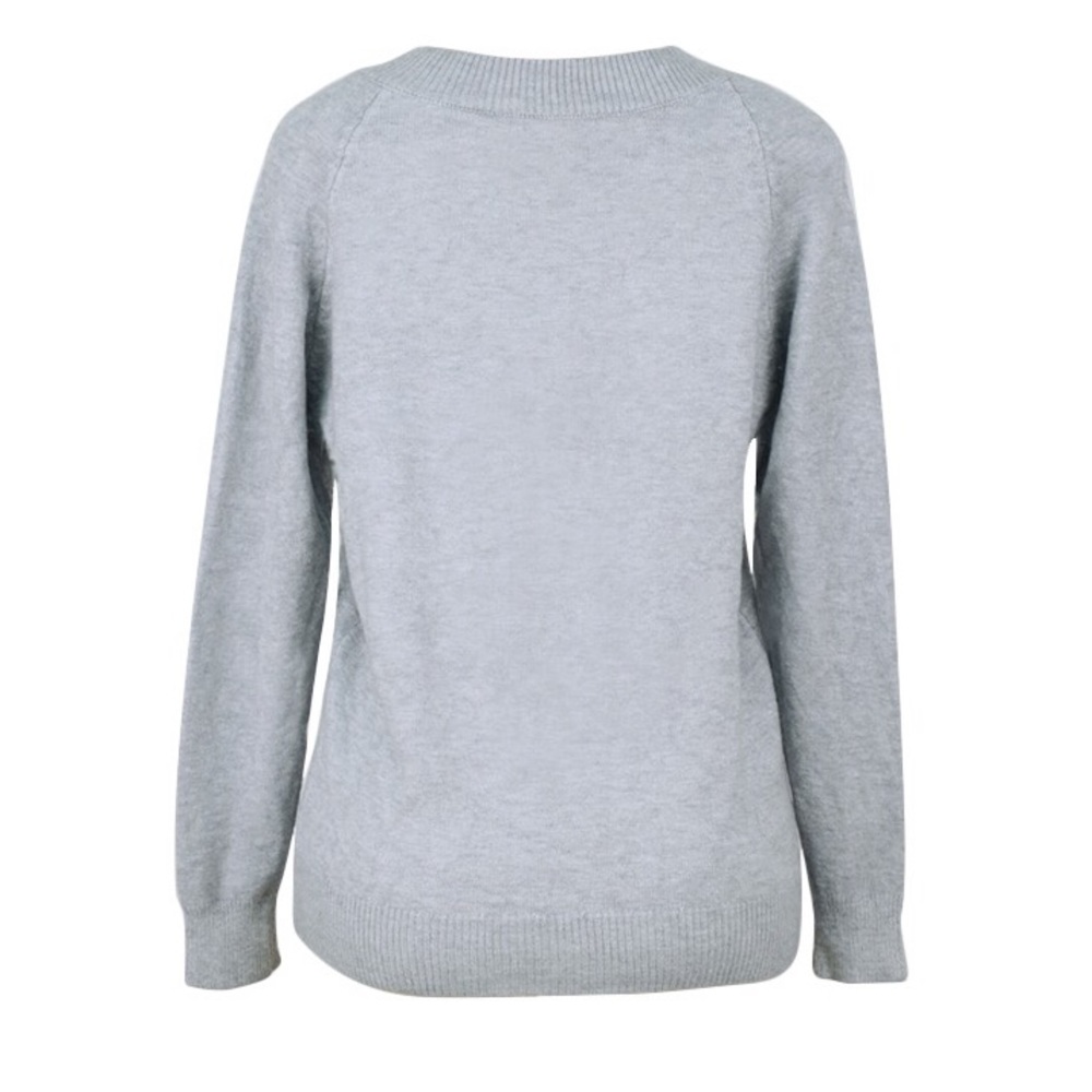 ❗️1 LEFT❗️ Grey Soft Cashmere Knit Sweater - Picture 6 of 8